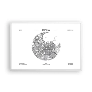 Plakat i hvid ramme - Dohas anatomi - 91x61 cm