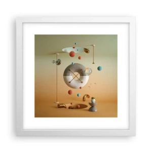 Plakat i hvid ramme - Alt kan ske - 30x30 cm