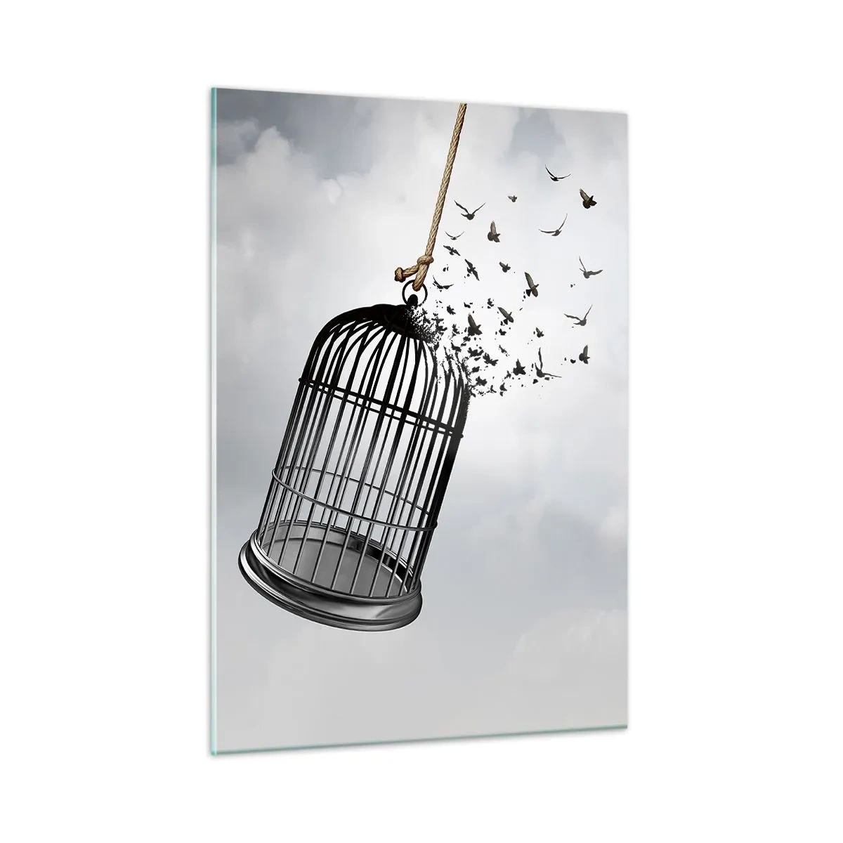 Billede på glas - Tro...håb...frihed! - 50x70 cm