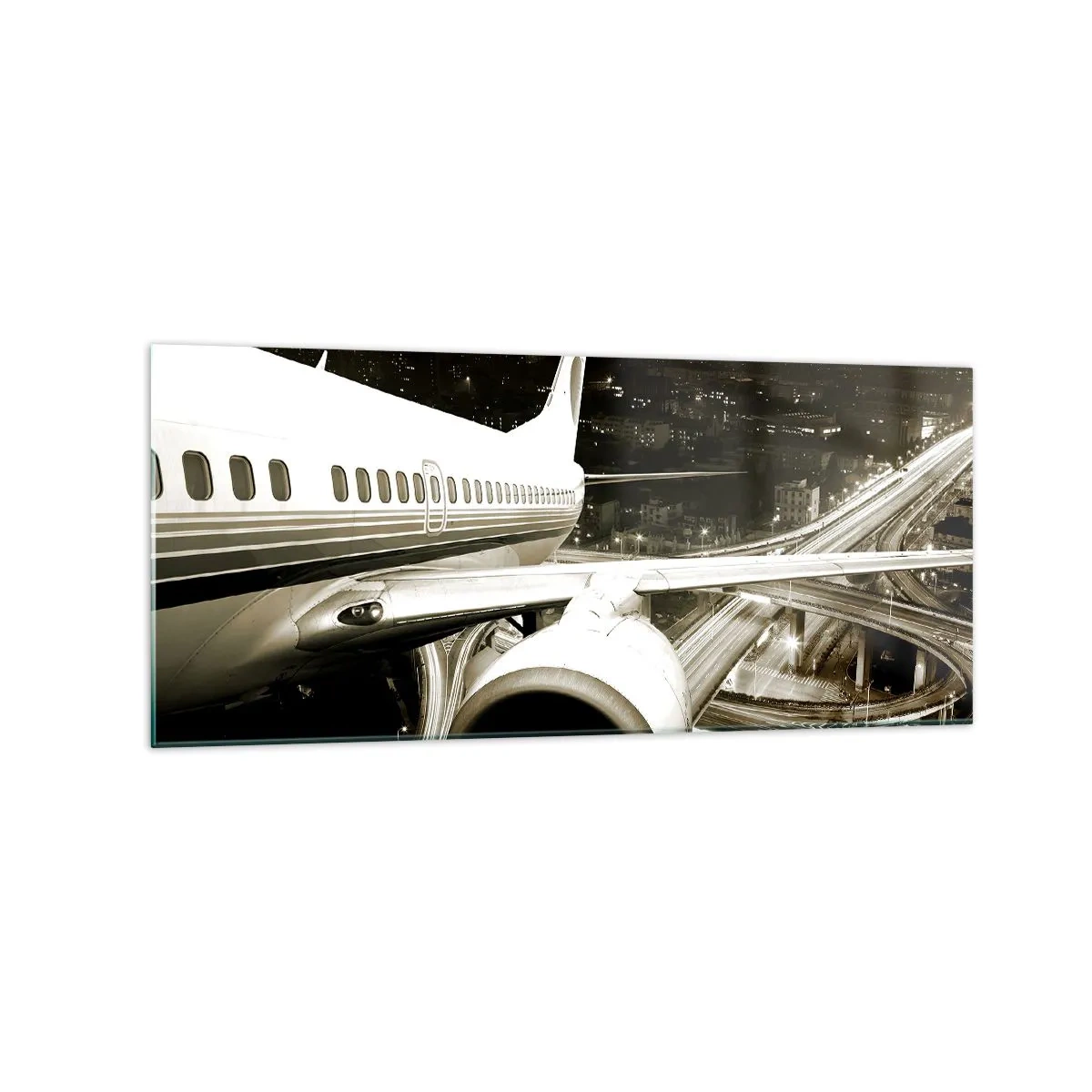 Billede på glas - Stiger ind i natten - 120x50 cm