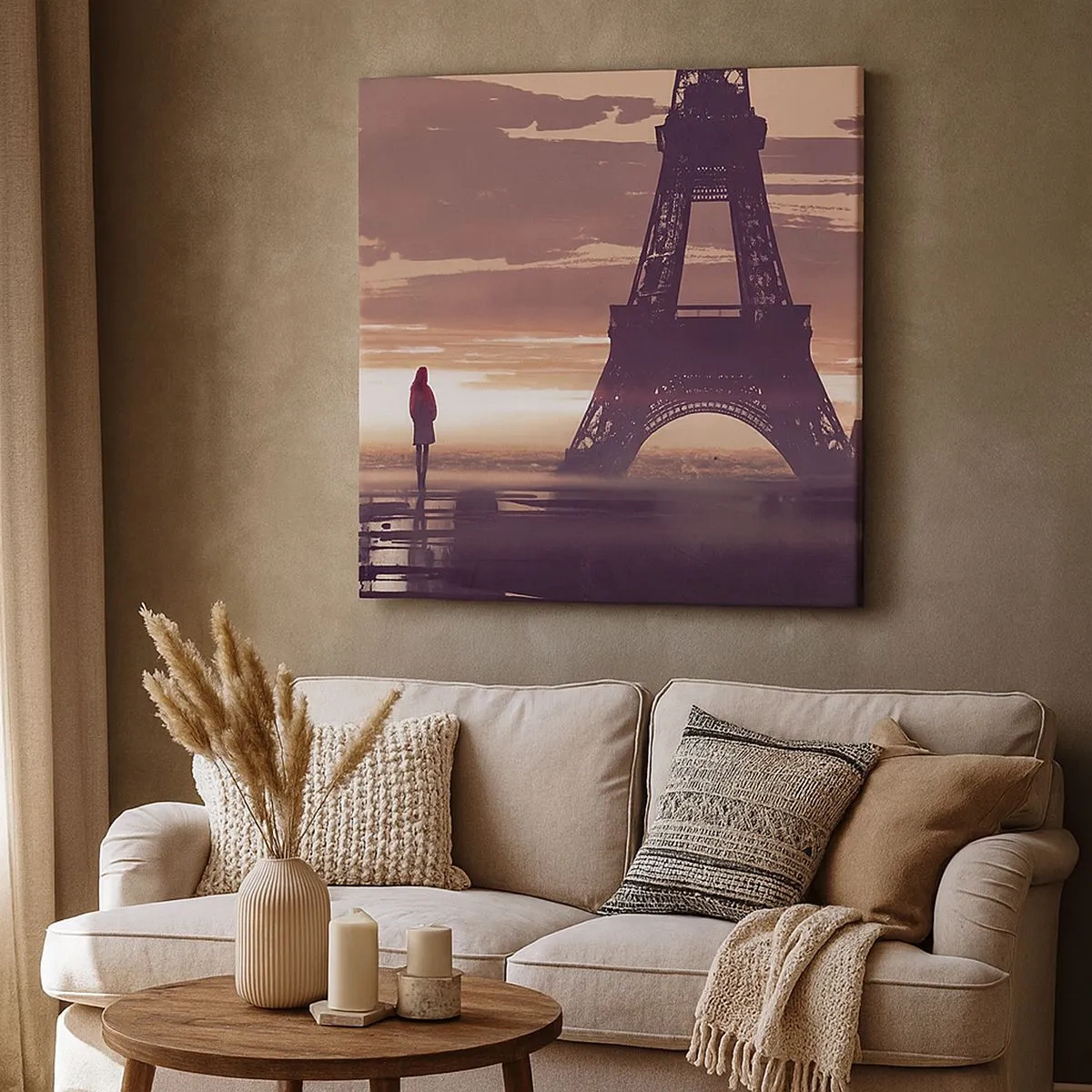 Lærredstryk - Billede på lærred - Kun de to - 30x30 cm