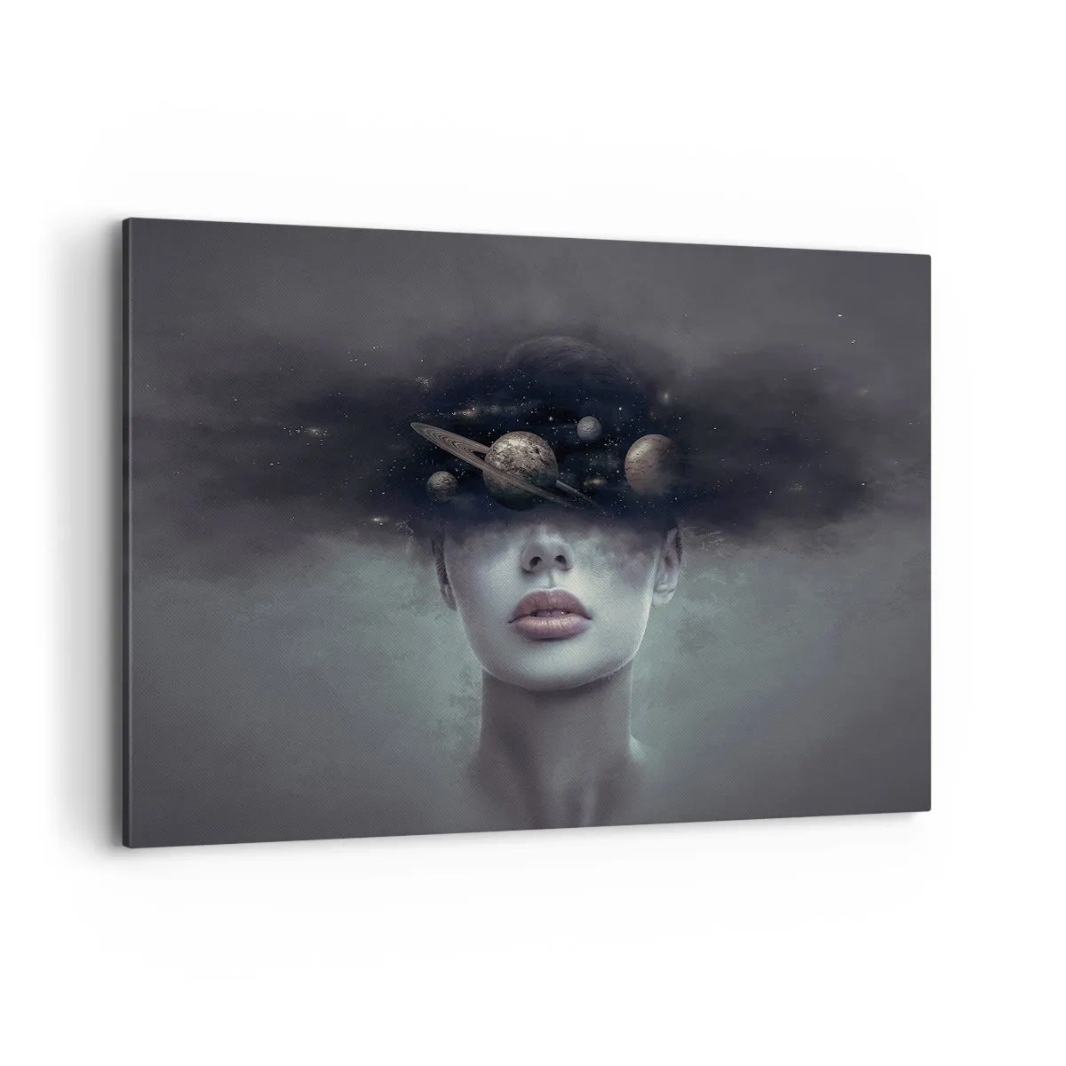Lærredstryk - Billede på lærred - Og planeterne er ved at gå amok... - 100x70 cm