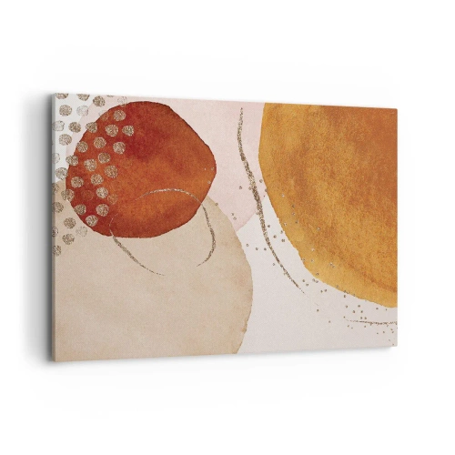 Lærredstryk - Billede på lærred - Rundhed og bevægelse - 100x70 cm