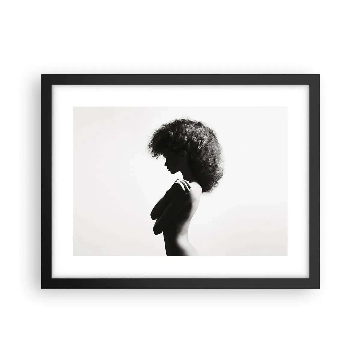 Plakat i sort ramme - Som en blomst på en slank stilk - 40x30 cm