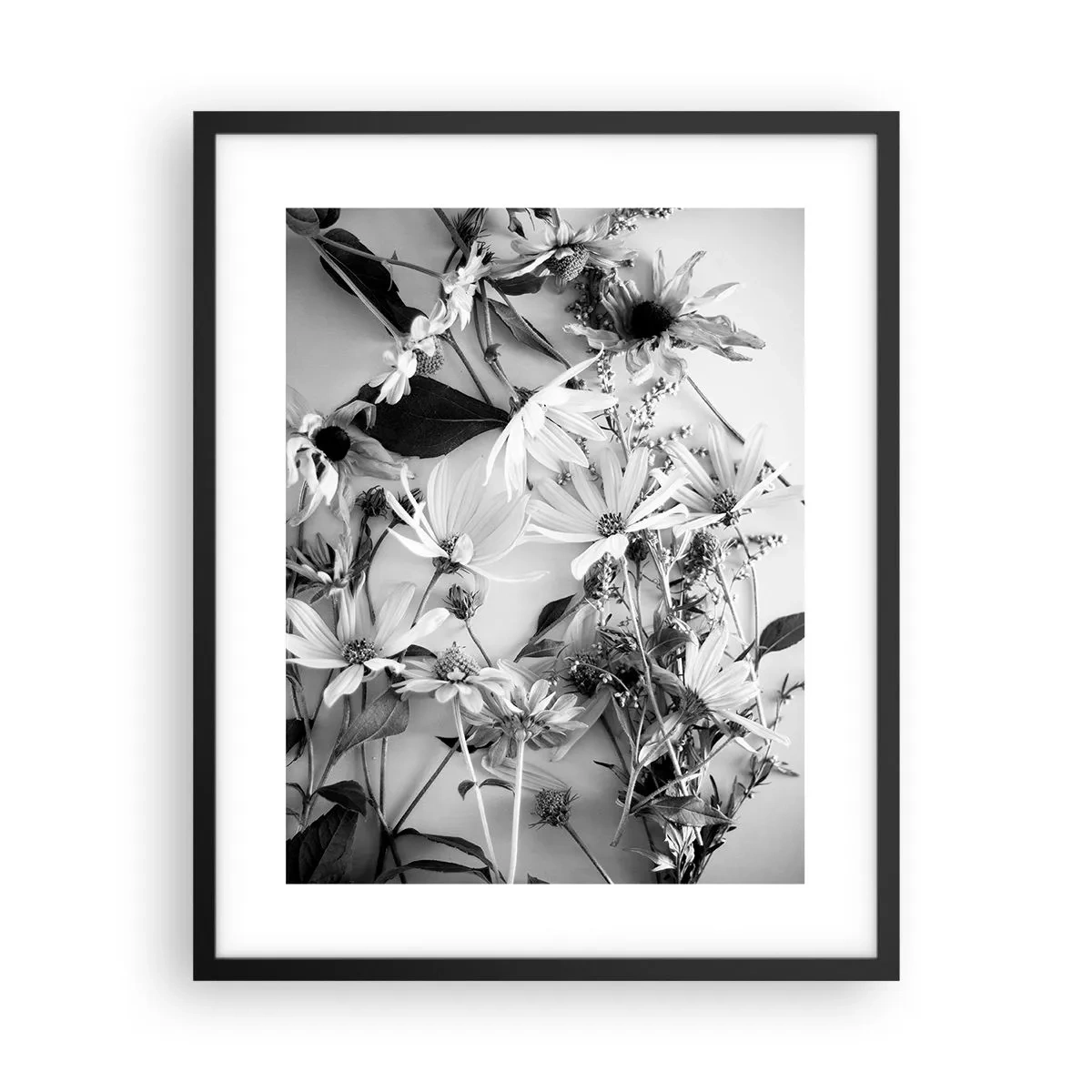 Plakat i sort ramme - Blomster uden buket - 40x50 cm