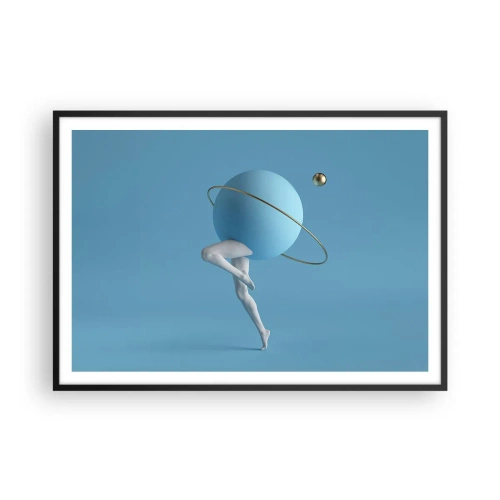 Plakat i sort ramme - Og planeterne går amok - 100x70 cm
