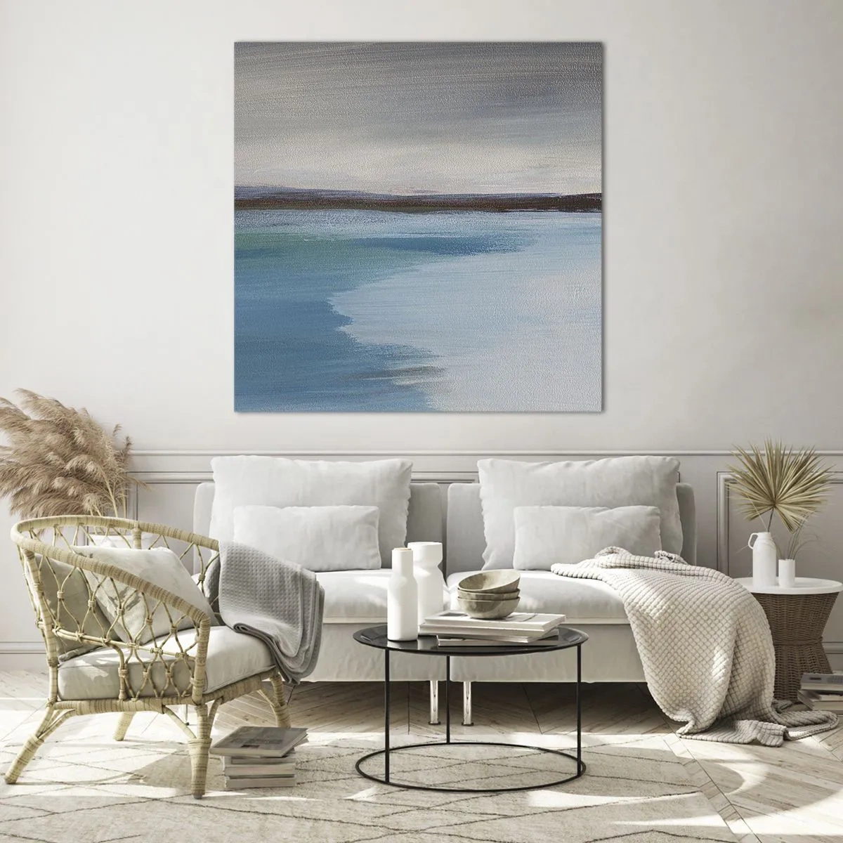 Billede på glas - Horisontalt landskab - 70x70 cm