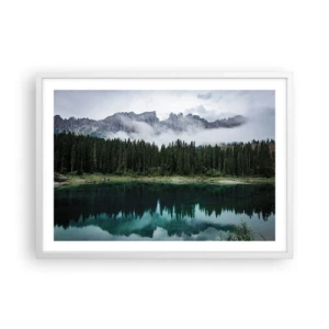 Plakat i hvid ramme - Hys, tys, lad os ikke vække sovevandet... - 70x50 cm