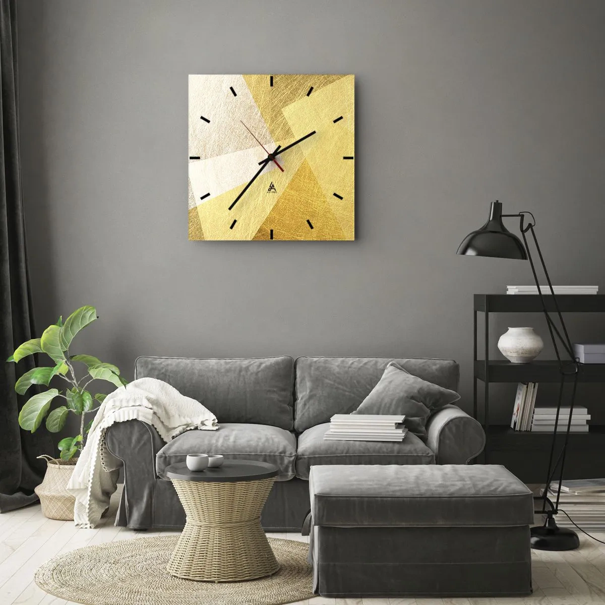 Vægur, Uret - Geometriens vejr - 40x40 cm