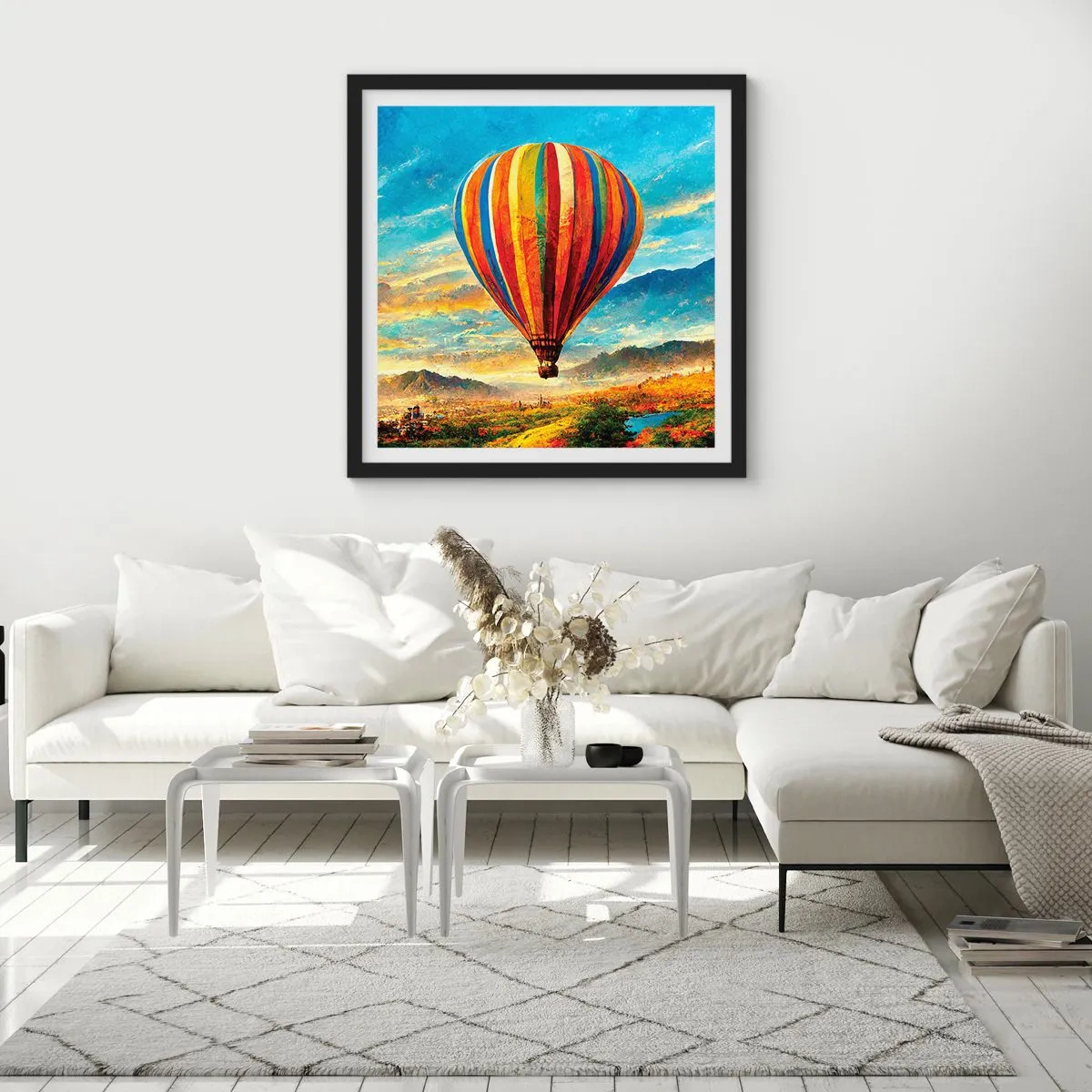 Plakat i sort ramme - I stilhed kan du se mere - 30x30 cm
