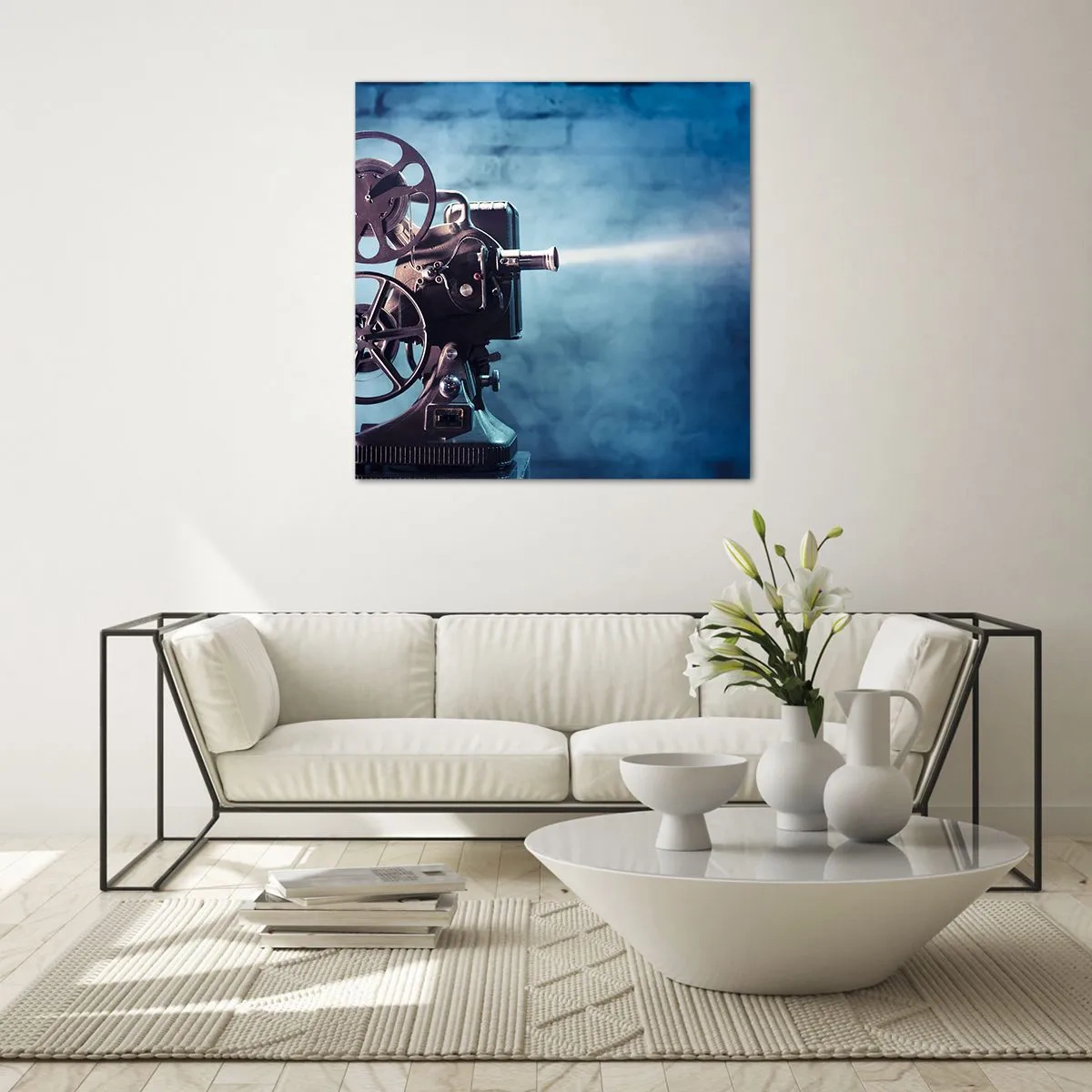 Billede på glas - I en gammel biograf - 40x40 cm