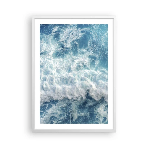 Plakat i hvid ramme - Glædeligt og i spring - 50x70 cm