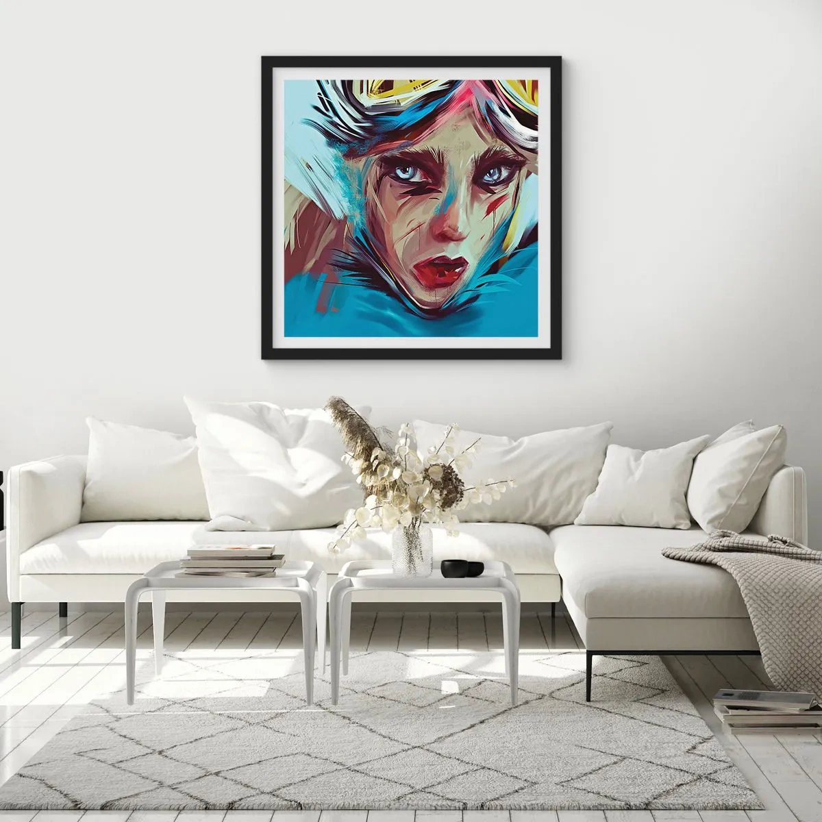 Plakat i sort ramme - Vejkriger - 50x50 cm