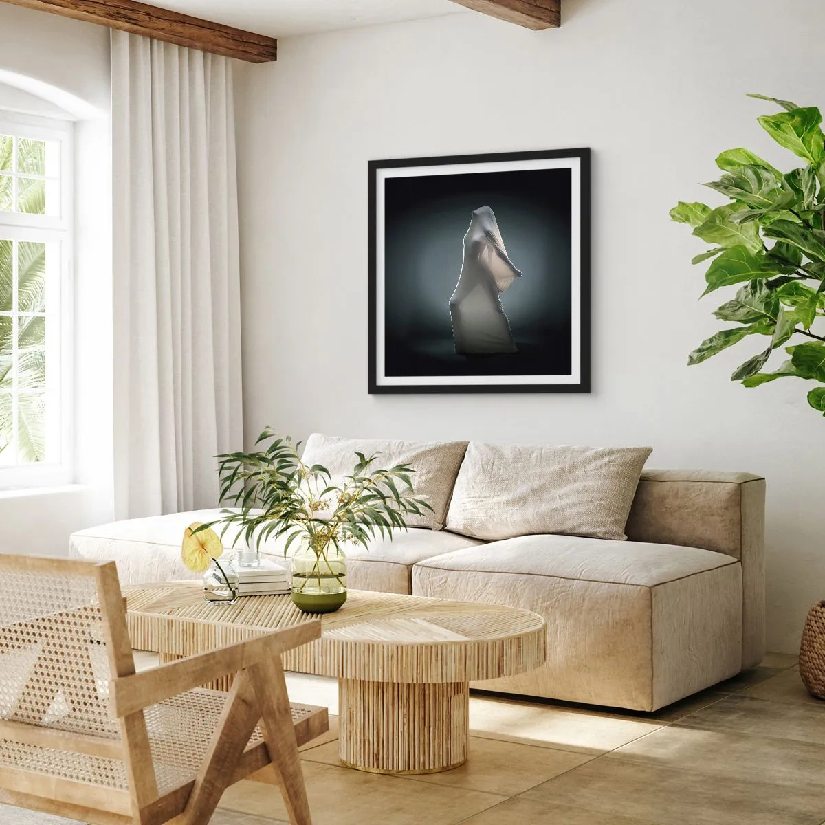 Plakat i sort ramme - Skjulte begær - 40x40 cm