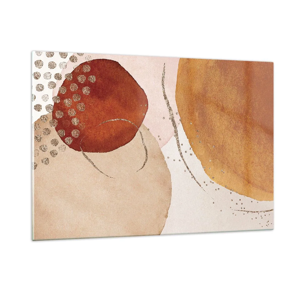 Billede på glas - Rundhed og bevægelse - 120x80 cm