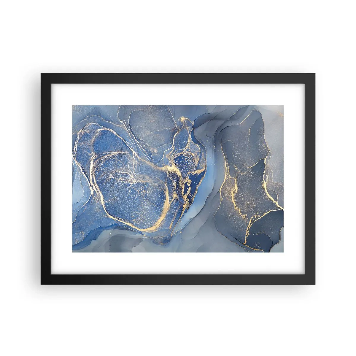 Plakat i sort ramme - Guldstøv - 40x30 cm