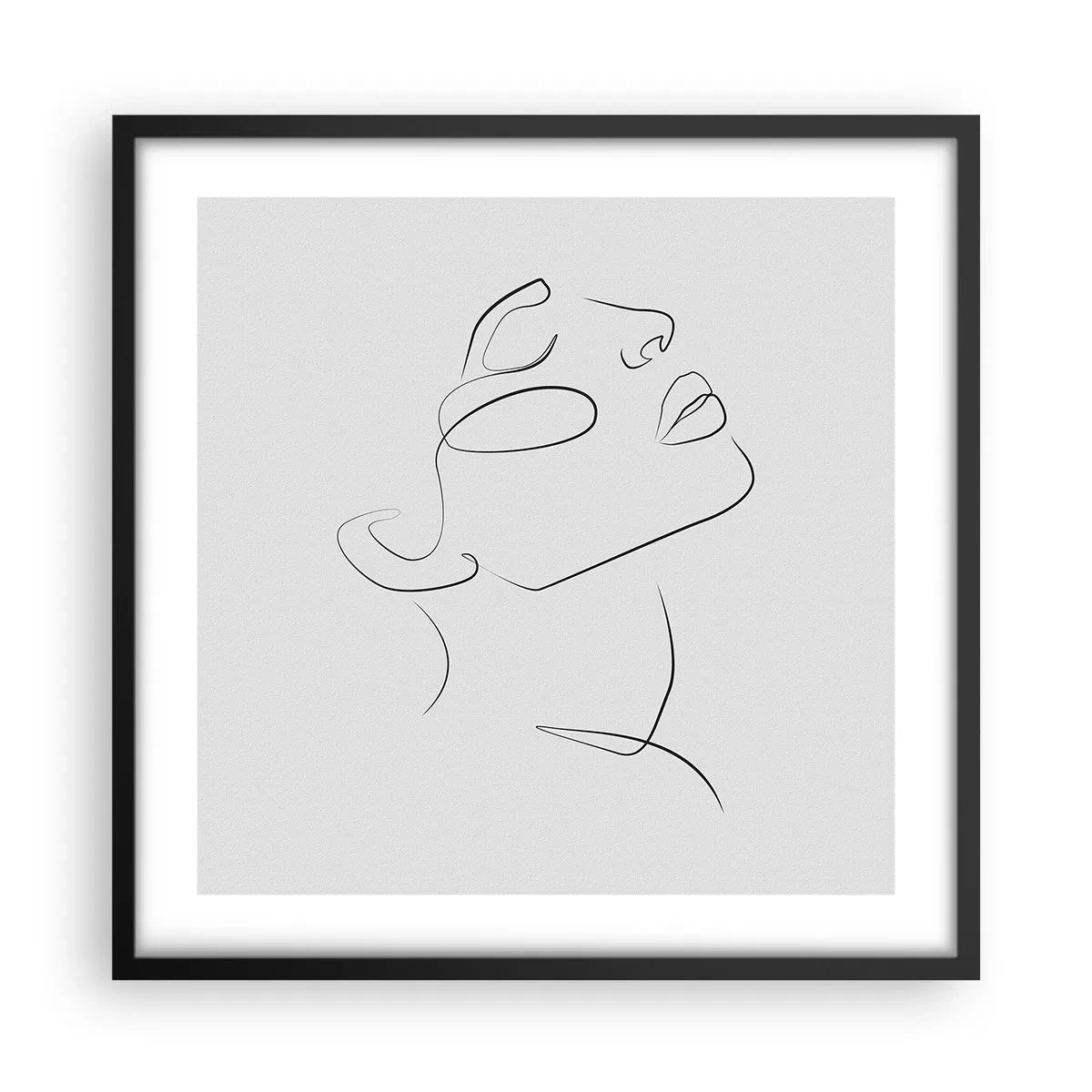 Plakat i sort ramme - En drømmes slyngninger - 50x50 cm