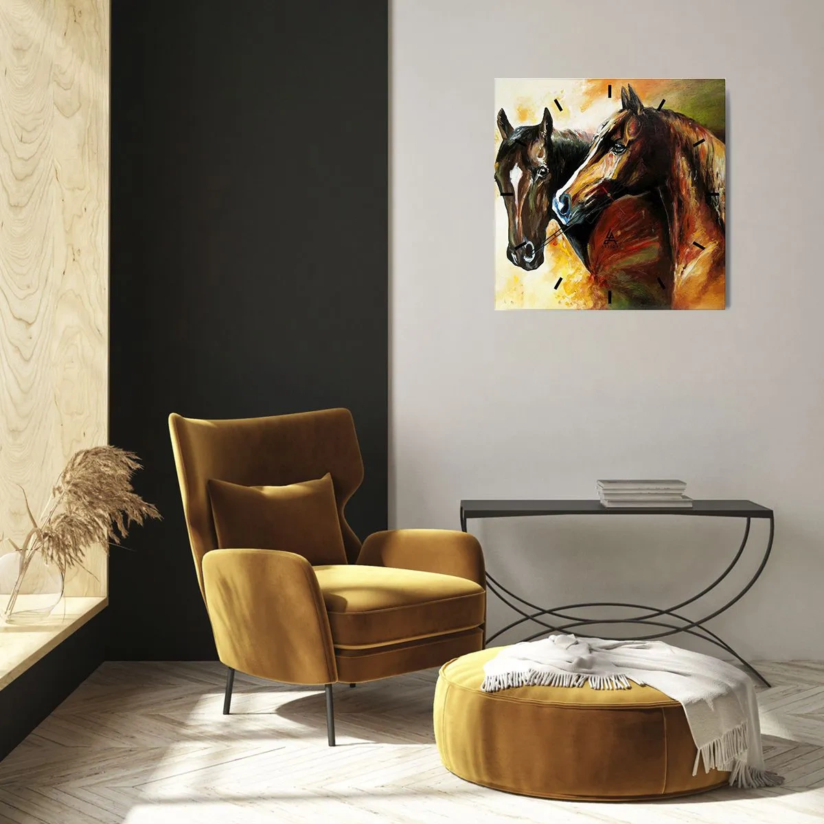 Vægur, Uret - Dobbelt så charmerende - 40x40 cm