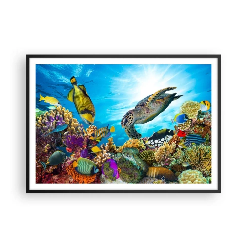 Plakat i sort ramme - Koralpromenade - 100x70 cm