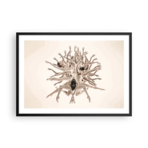Plakat i sort ramme - Blomstrende i dans - 70x50 cm