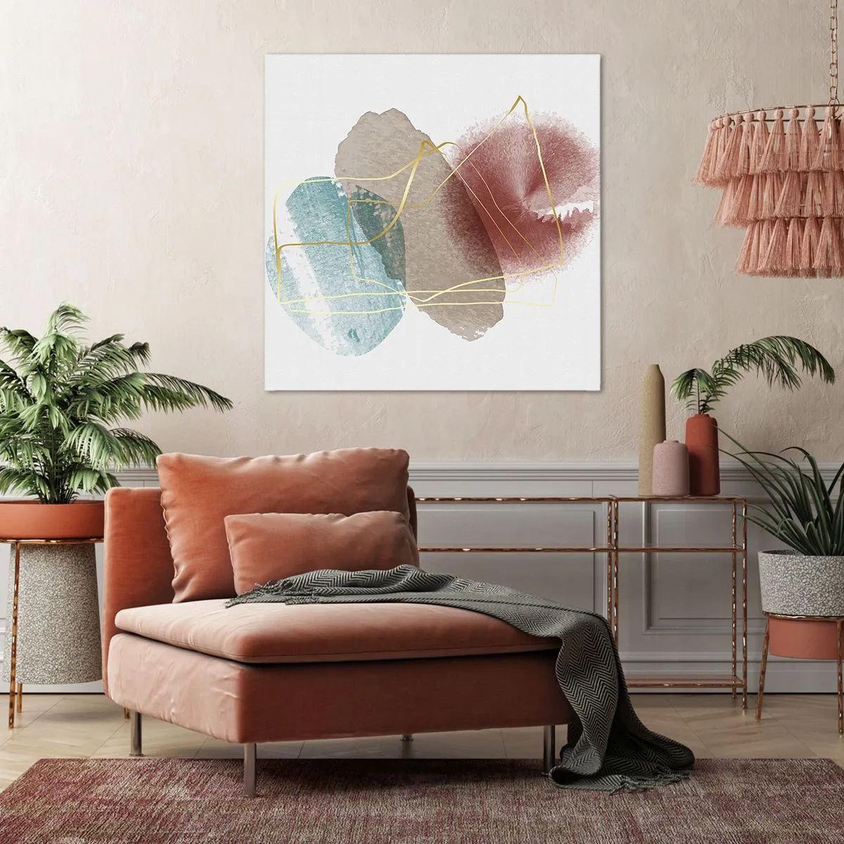 Lærredstryk - Billede på lærred - Rummets perler - 60x60 cm