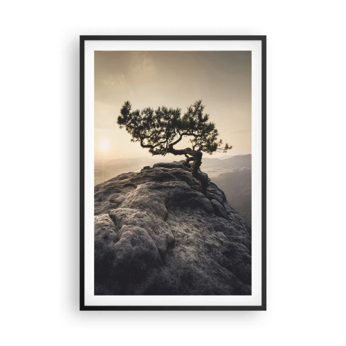 Plakat i sort ramme - Livet vinder altid - 61x91 cm