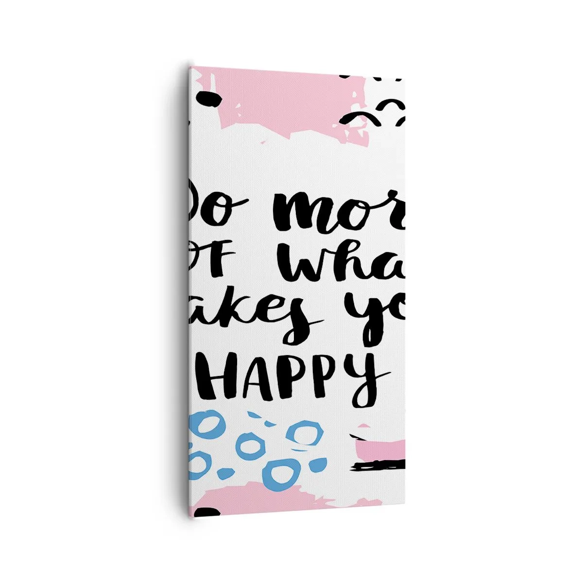 Lærredstryk - Billede på lærred - Hvordan man bliver lykkelig - 65x120 cm