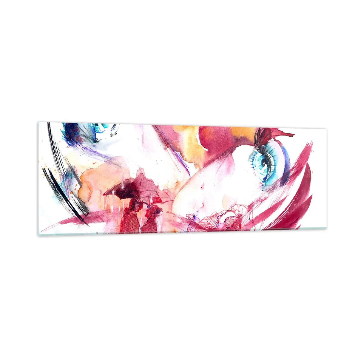 Billede på glas - I nærheden af hinanden blomstrer verden - 90x30 cm