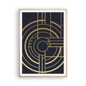 Plakat i ramme af lyst egetræ - At vende tingene på hovedet - 70x100 cm