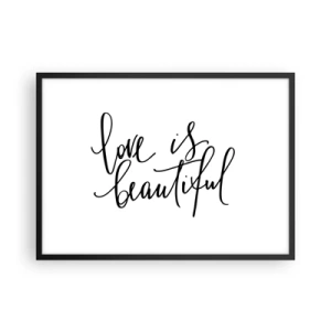 Plakat i sort ramme - Læs og gentag - 70x50 cm