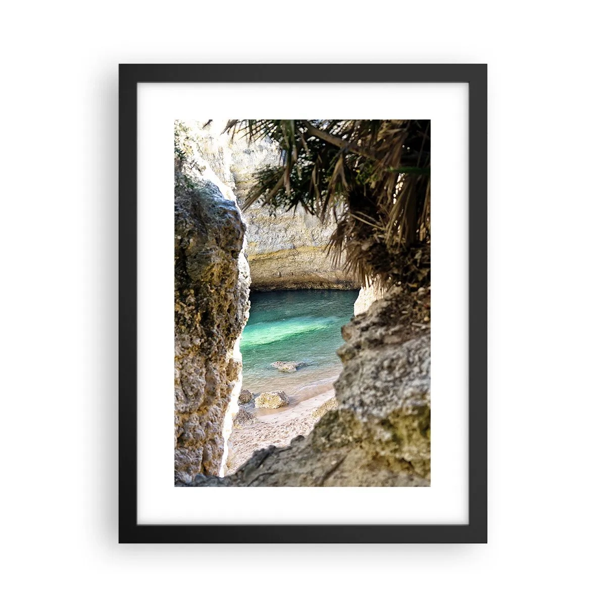 Plakat i sort ramme - Turkis bugt - 30x40 cm