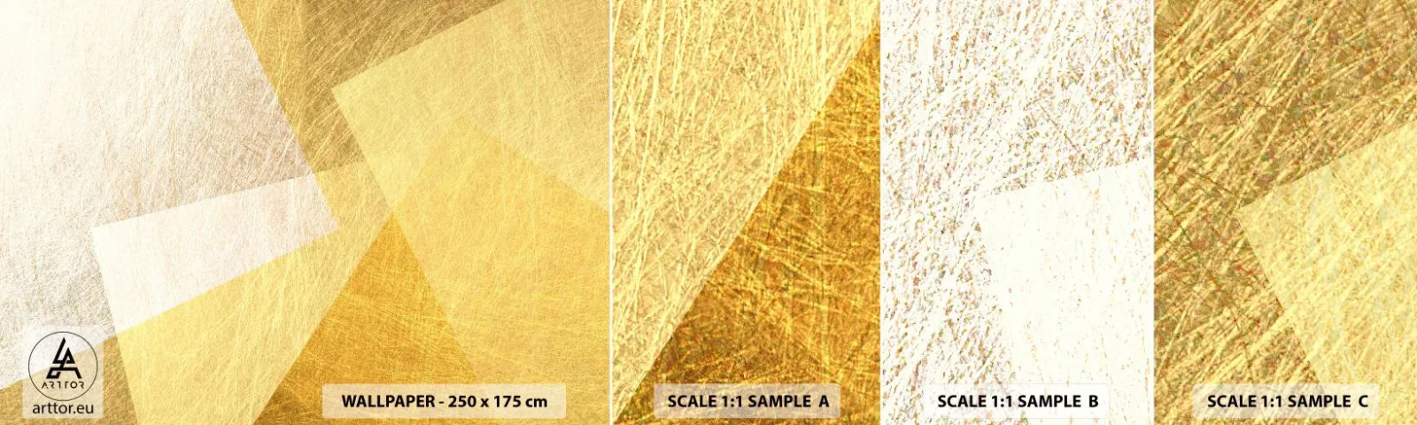 Fototapet Prøve Standard Eco - Geometriens vejr - Lyse, Struktur, Geometrisk - 100x30 cm