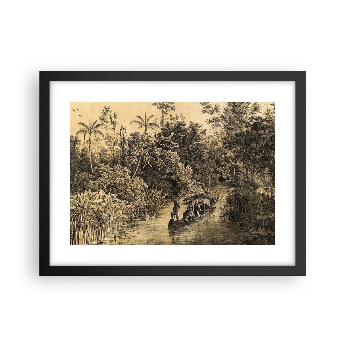 Plakat i sort ramme - Rejsen til kilden - 40x30 cm