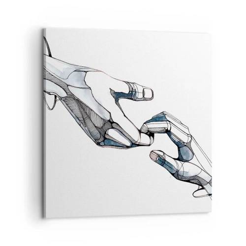 Lærredstryk - Billede på lærred - En god gestus - 60x60 cm