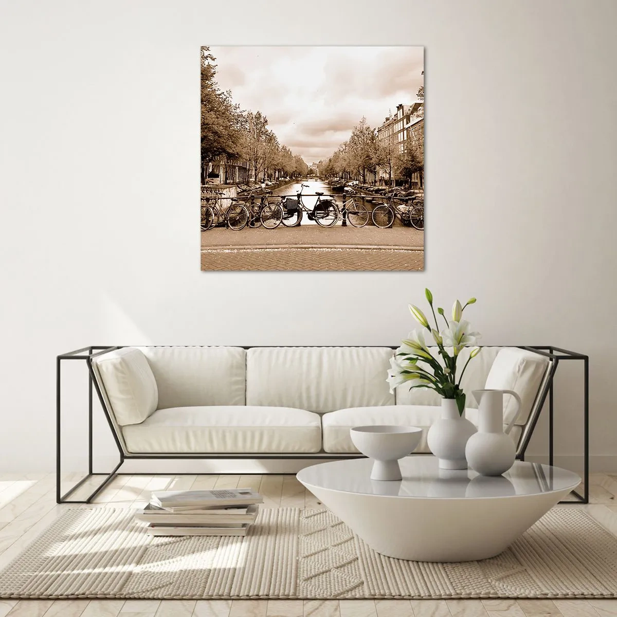 Billede på glas - Hollandsk atmosfære - 60x60 cm