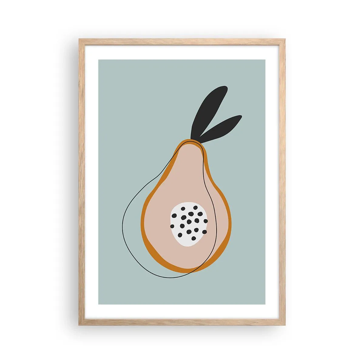 Plakat i ramme af lyst egetræ - Trænge ind i tingenes natur - 50x70 cm