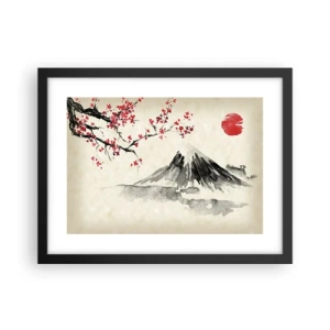 Plakat i sort ramme - Bliv forelsket i Japan - 40x30 cm