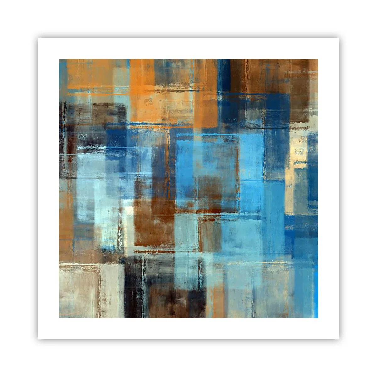 Plakat - Gennem det blå slør - 50x50 cm