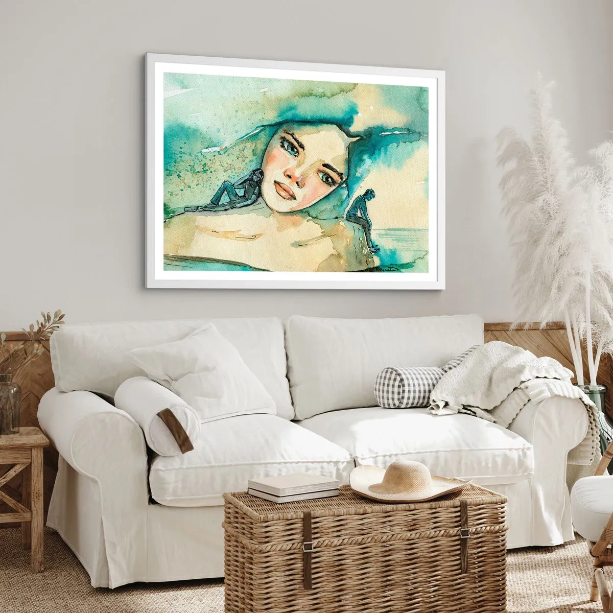 Plakat i hvid ramme - Am I blue? - 70x50 cm