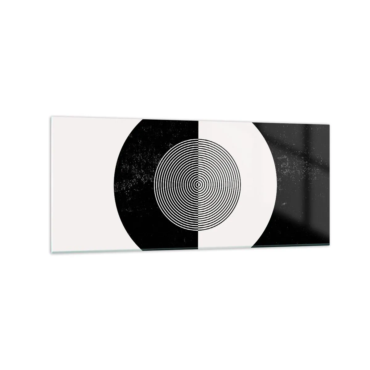 Billede på glas - Harmoni i sort og hvidt - 120x50 cm