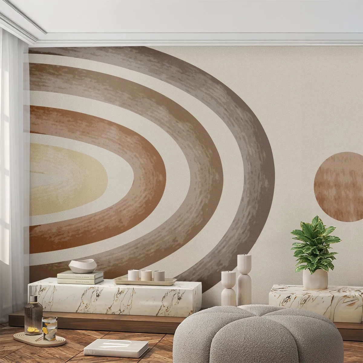 Fototapet Premium Canvas - I en galakse langt, langt væk - Abstraktion, Stykke, Design - 250x175 cm