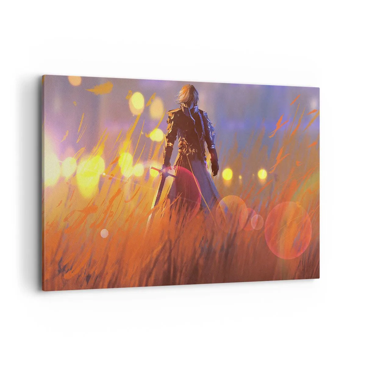 Lærredstryk - Billede på lærred - Herreløs ridder - 120x80 cm