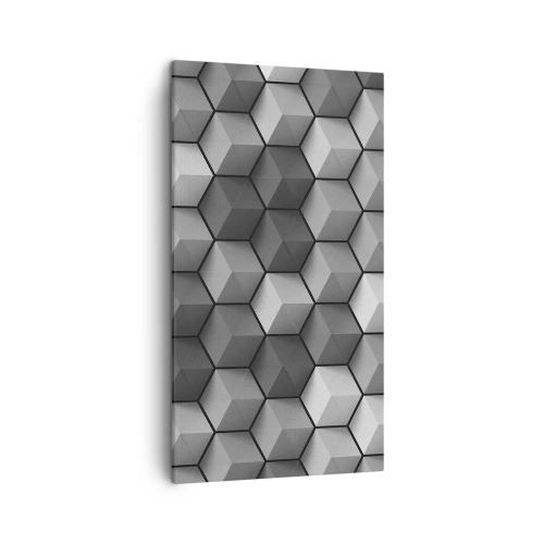 Lærredstryk - Billede på lærred - Kubistisk puslespil - 45x80 cm