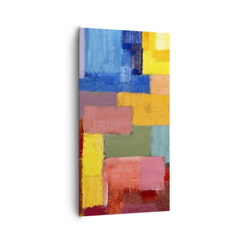 Lærredstryk - Billede på lærred - Hver især forskellige, alle farverige - 65x120 cm