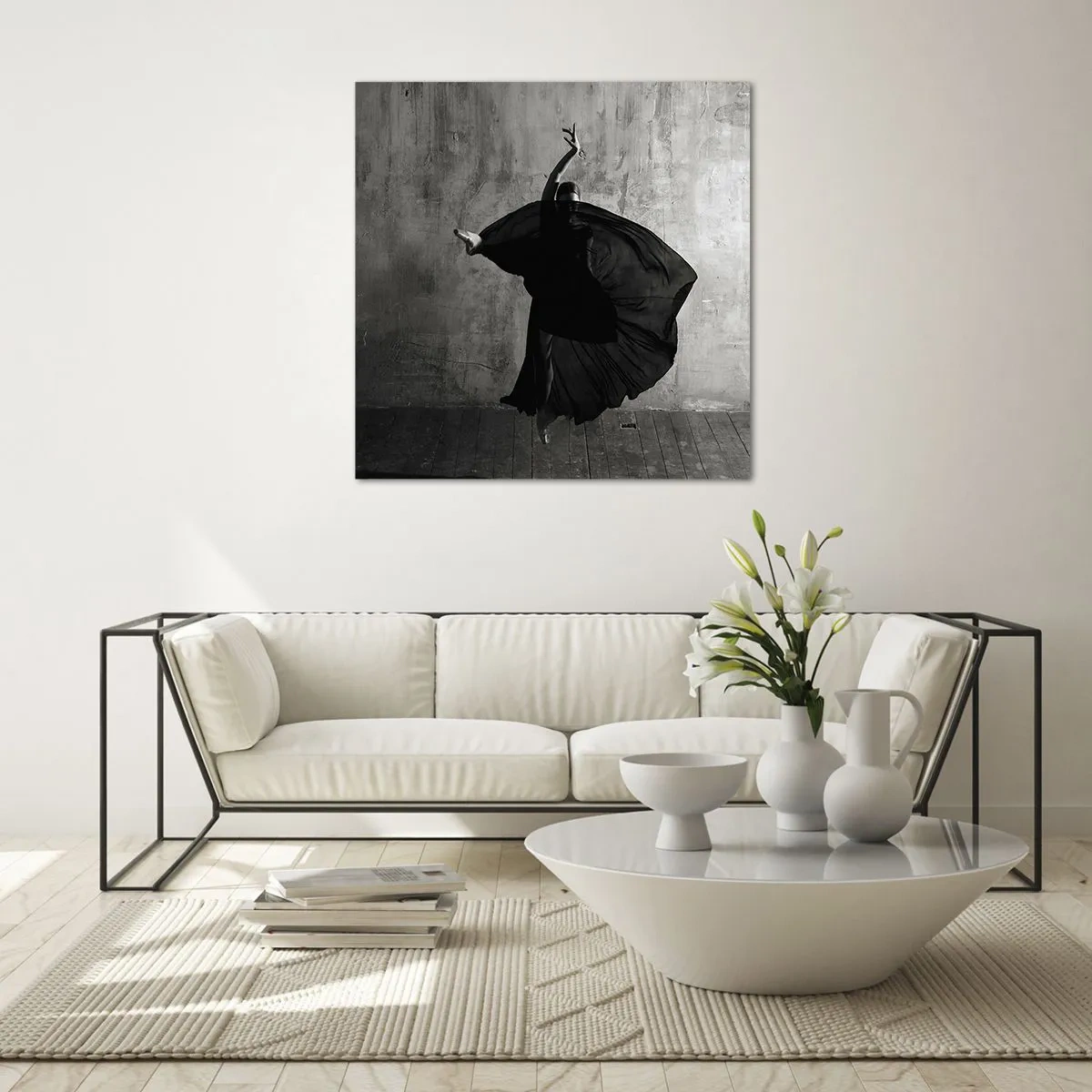 Billede på glas - Passioneret bælte - 70x70 cm