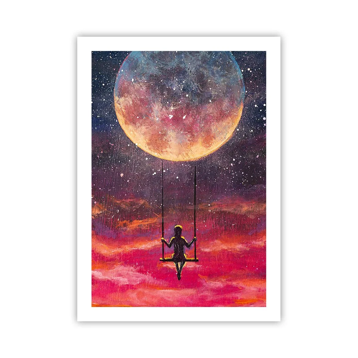 Plakat - Glæd dig i skyerne - 50x70 cm