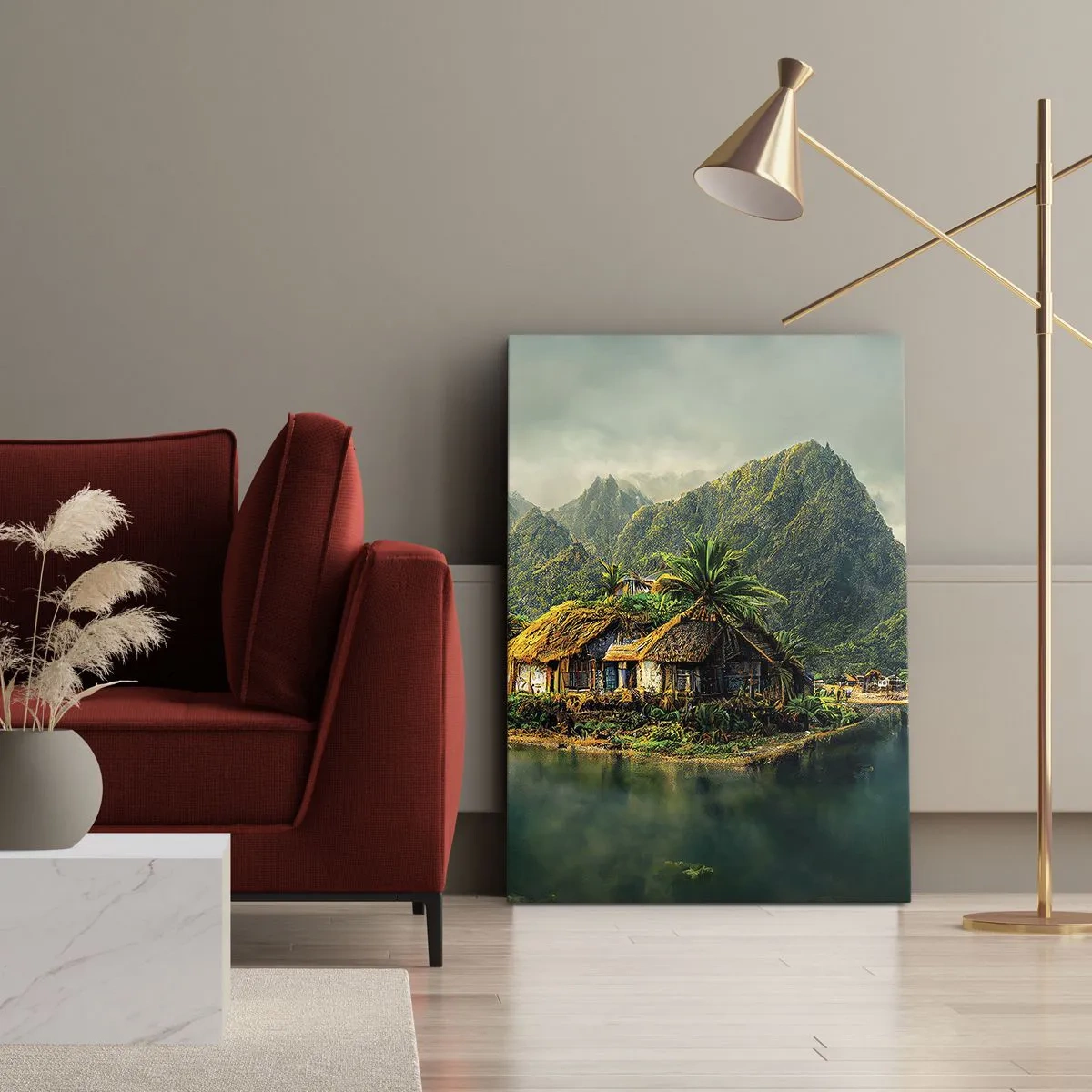 Lærredstryk - Billede på lærred - Tropisk paradis - 50x70 cm