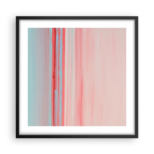 Plakat i sort ramme - Abstraktion ved daggry - 50x50 cm