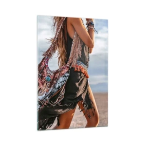 Billede på glas - Shamanens pige - 70x100 cm