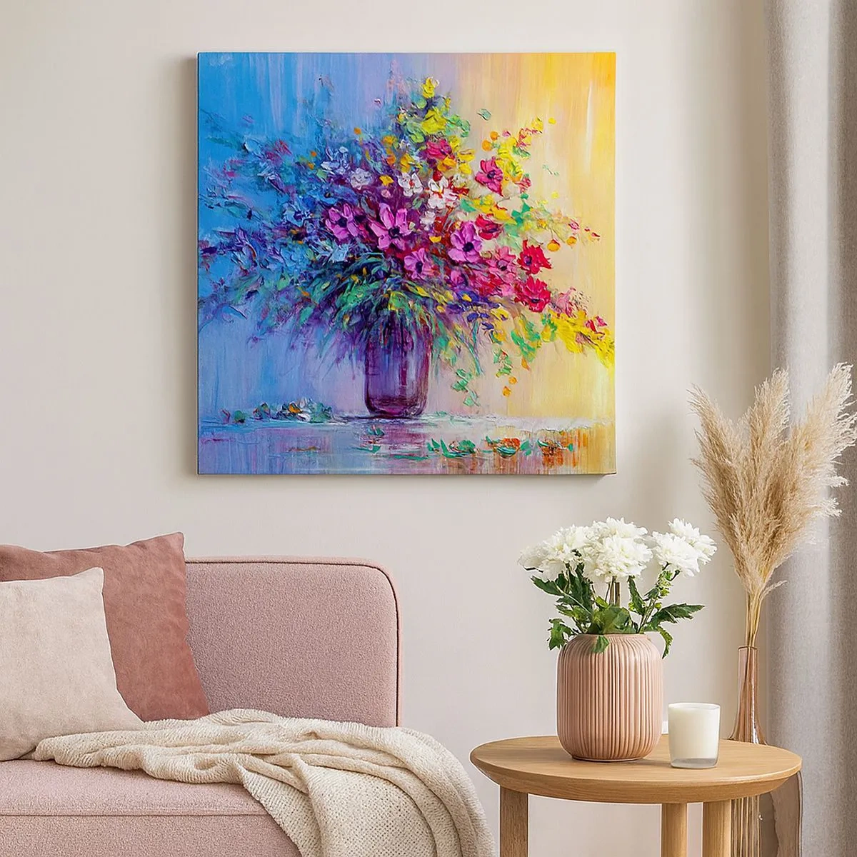 Lærredstryk - Billede på lærred - Gave fra en sommereng - 30x30 cm